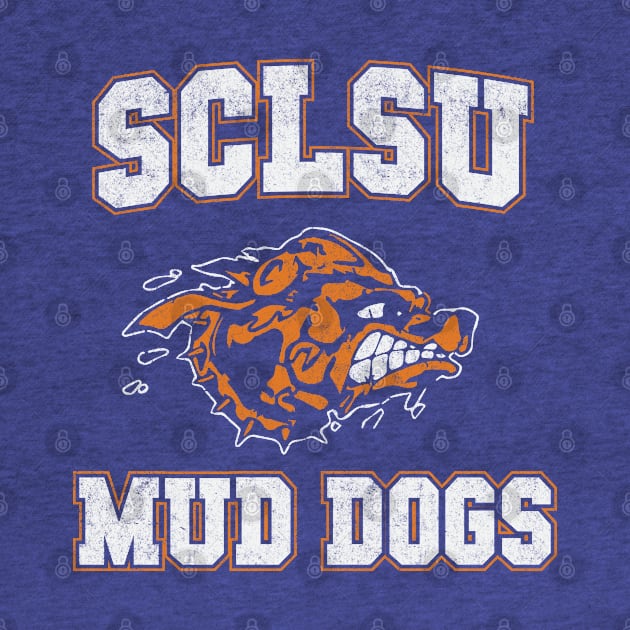 SCLSU Mudogs - vintage Waterboy logo by BodinStreet